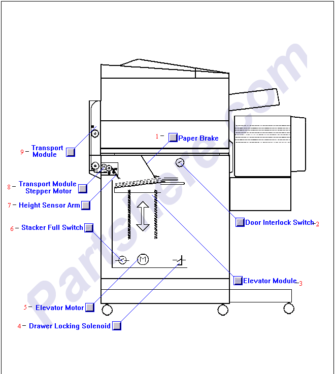 HP parts picture diagram for C2801-40001, C2801-60001, C2801-80006, C2801-80009, C2801-80008, C2801-60001-R, C2801-80006-R, C2801-80009-R, C2801-80015, C2801-80019, C2801-80020, C2801-80024